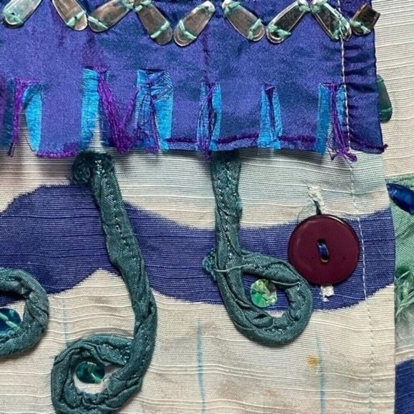 Vintage Daniel K.‎ New York USA Abstract Art to Wear Embroidered Jacket Medium - Picture 5 of 10